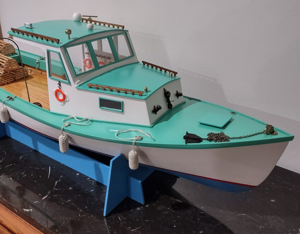 Wooden Maine Lobster Boat Toy 